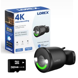 Lorex 4K Spotlight Indoor/Outdoor Wi-Fi 6 Security Camera with Smart Security Lighting, Person, Vehicle, Animal and Package Detection, 2-Way Talk, Quick Response, Fusion