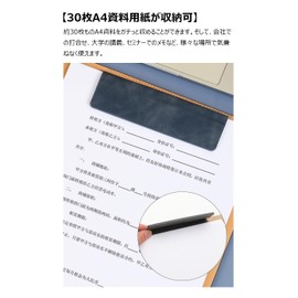 Costowns Ct-103 Bi-Fold Binder, Clipboard, A4, Clip File, Thick, Hand, PU Leather, Vertical, Document Contract Folder, Gift Sticky Notes, Holds 30 Sheets of A4 Document Paper, Includes Pen Holder,