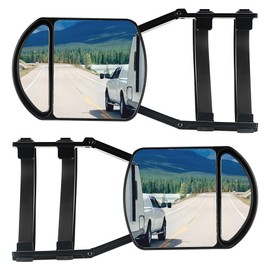 Piclafe Towing Mirrors, Mirror Extensions For Towing, 360 Degree Rotation Clip-on Dual View Tow Mirrors for Vehicle Car Truck Trailer, 2pcs