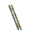 Caspari Christmas Chinoiserie Celadon Foil Roll Wrap - includes 3