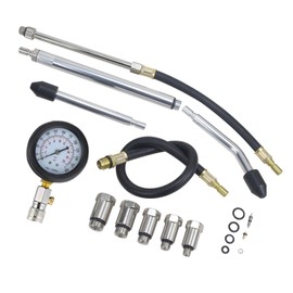 11pcs Engine Compression Tester Adapter Kit, Automotive Engine Cylinder Leak Down Compression Test Motor Pressure Gauge for Cars,Vans,Motorcycles,Trucks