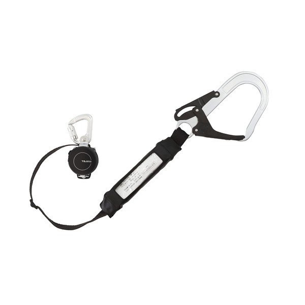 Tajima B1KR150FA-CL4 Lanyard for Torso Belts, Easy to Remove When Not in Use, Single Lanyard, Ultra Small and Lightweight Reel, Lightweight Steel Hooks, L4, Switchable to Auto Stop, Adjustable Stopper
