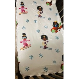 Beddings Place Satin Crib Fitted Sheet for Baby, Toddler Bed, daybed to retain Hair Moisture Size (Ice Princess, Mini Crib Sheet)