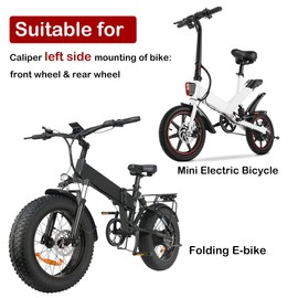 ZOOM Ebike Hydraulic Disc Brake Set: HB-876E 4-Pistons Power-Off Electric Bike Brake Kit with 2-PIN Sensor Included 160mm Rotors and Mounting Adapter