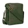 ANTONIO VALERIA Alex Washed Green Leather Crossbody Bag
