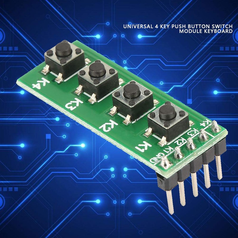 Universal 4 Key Push Button Switch Module Keyboard Board