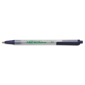 BIC CSEM11BE Ecolutions Clic Stic Retractable Ballpoint Pen, Blue Ink, 1 mm, Medium, Dozen