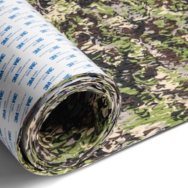 Fullfire Boat Flooring EVA Foam Decking Sheet, Camo Marine Flooring Mat with Self-Adhesive Backing Marine Carpet for Pontoon Boats Yacht Kayak RV Floor 94" x 47" Camo Forest