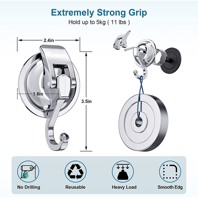 Khdrvok Heavy Duty Vacuum Wreath Cup Hook, Easy to Install