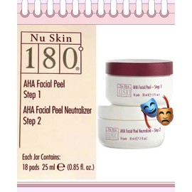 Nu Skin NuSkin 180 AHA Facial Peel & Neutralizer Anti-Aging 2-Steps Kit 18 Pads