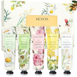 FUWEN 5PCS Crema de Manos Hidratante, Crema de Manos Hidratante Diaria con Fragancia Vegetal, Coleccin de Cremas de Mano Profundamente Hidratantes y  