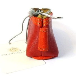 Sonnenleder High-Quality Pencil Case "KAFKA" Colour: Red/Orange *Genuine Leather*
