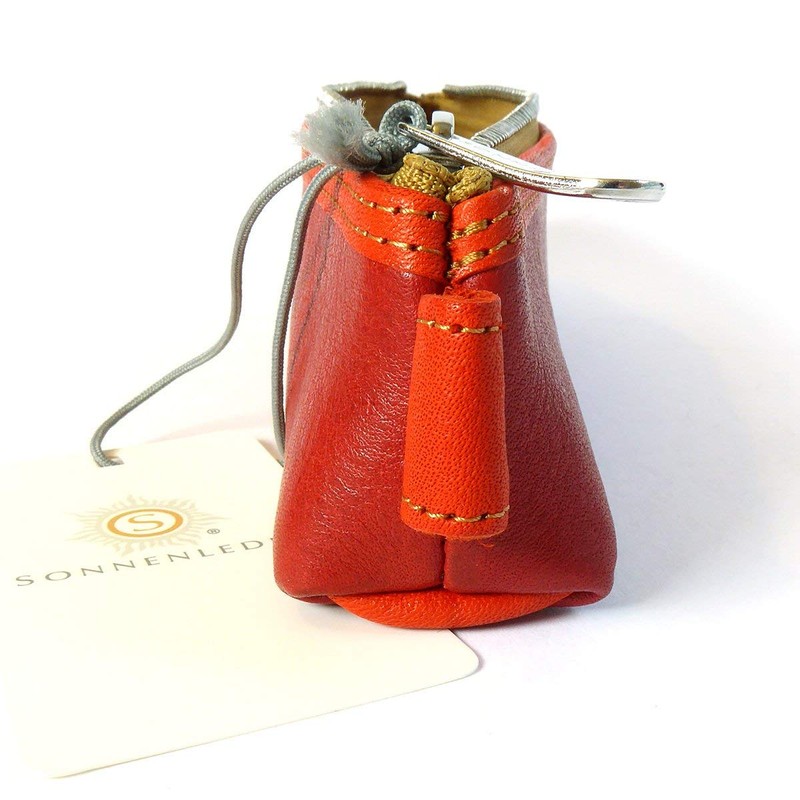 Sonnenleder High-Quality Pencil Case "KAFKA" Colour: Red/Orange *Genuine Leather*