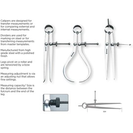 Groz 10-inch Spring Caliper | Outside | Solid Nut (01414)