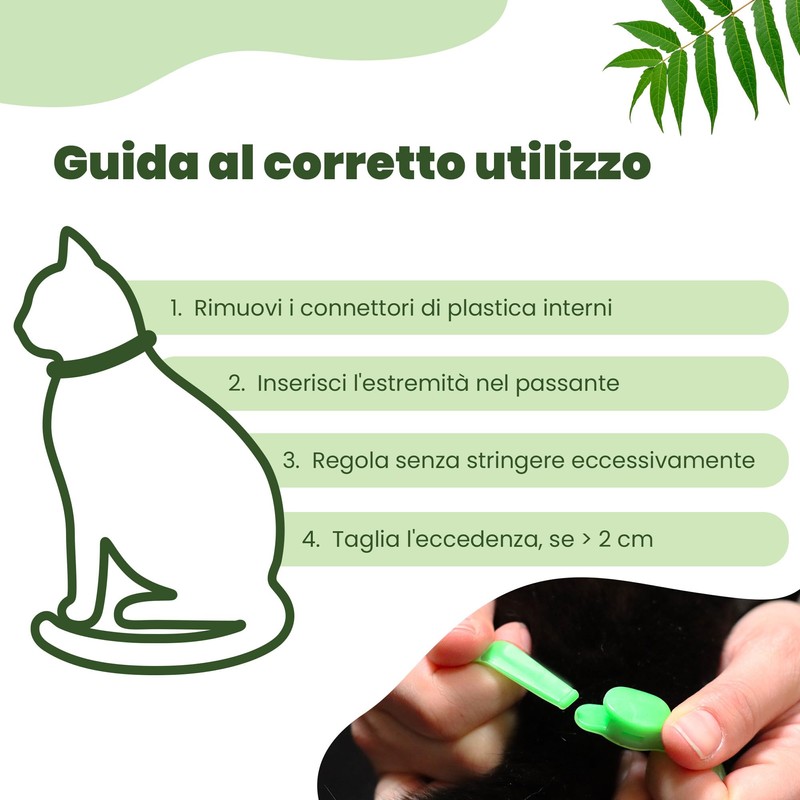 CAMON | Collare Barriera per Gatto "Olio di Neem", Rilascia