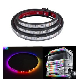 Super Bright 24V LED Tape Light, Car Flowing LED Tape, RGB Sequential Grille Lamp, Illumination, Truck, Large Car, Trailer, Bus, LED Tape, Light, Yellow, White, Blue, Red, Green, Purple, Ice Blue,