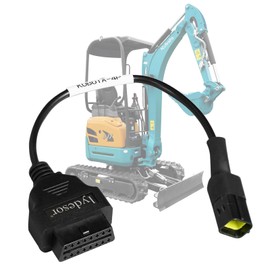 Obd2 Adapter 382426 for KUBOTA 4pin OBD1 to 16pin OBD2 Cable,Fits Kubota Diagmaster Python 4 Pin Diagnostic Interface Connector, Work with Kubota Diagnostic Scanner Tool/OBDii Code Reader