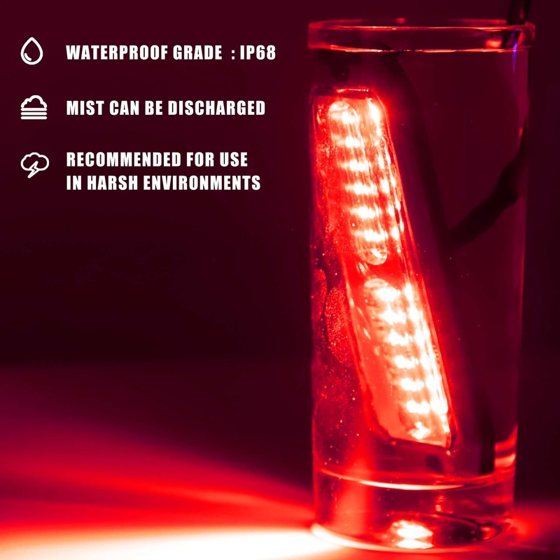 WINECO Ultra-Thin waterproof sync alternating Linear Lens 8pcs 12 led