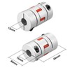 sourcing map Shaft Coupling 15mm to 15mm Bore L66xD40 Flexible