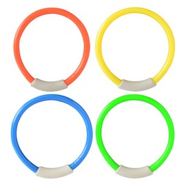 4pcs Summer Kids Diving Rings Practice Breath Diving Rings Swimming Diving Toys for Kids Swimming Diving Toys for Training Swimming Water Toys for Ages 3 and Up (4 Rings, 200g)