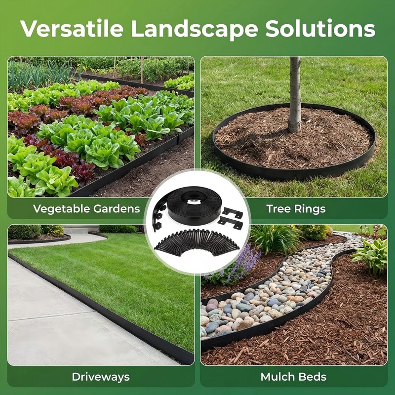 BABL LIFE Landscape Edging Kit, 40 FT x 2 Inch,