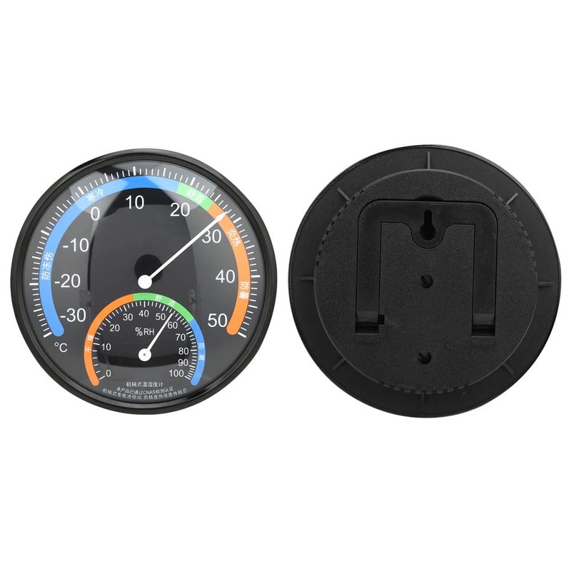 Round Thermometer with Hygrometer, Wall Thermometer Outdoor Thermometer for Patio