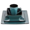 Gibson Elite Kiesling 16 Piece Dinnerware Set, Turquoise