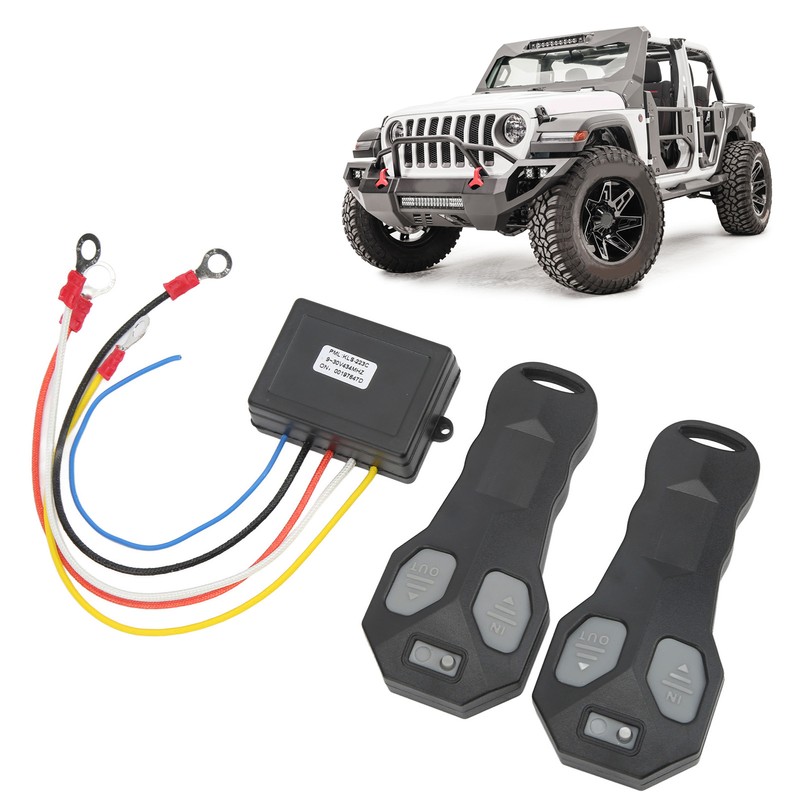 Wireless Winch Remote Control Kit with Indicator 75ft Range 12V