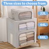 3Pack Frame Storage Box - Clothes Storage Bin Bags Oxford