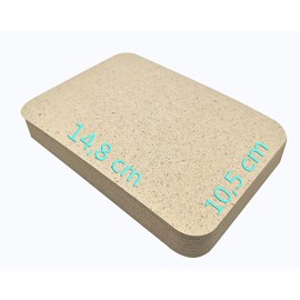 DIN A6 Postcards Index Cards Set Blank for DIY Choice of Envelopes and Round Corners (Grass Paper 280 g/m², 50 Cards without Envelopes)