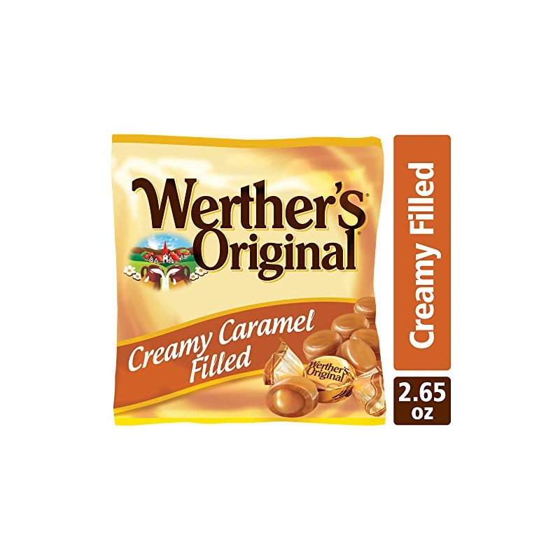 Werther's Original Creamy Caramel Filled Candy, 2.65 Oz Bags (Pack
