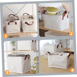 Gatuida Fabric Storage Bin Organizer for Clothes Small Woven Storage Box Easy to Clean for Home Organization for Family and Friends