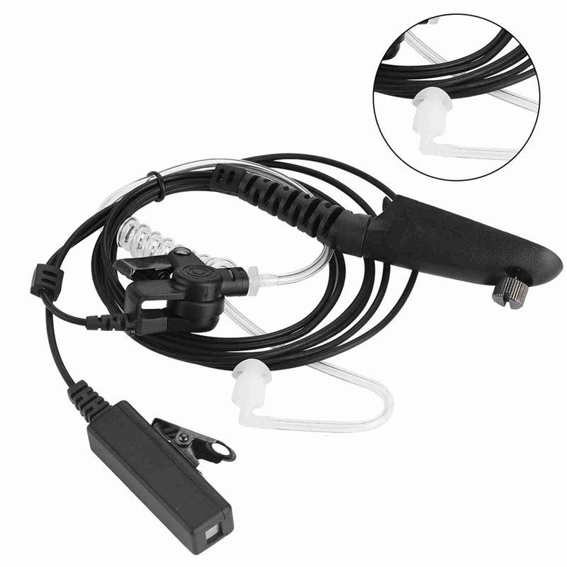 4ft RadiatiOn proof Walkie Talkie Earpiece PTT Acoustic Tube Earpiece