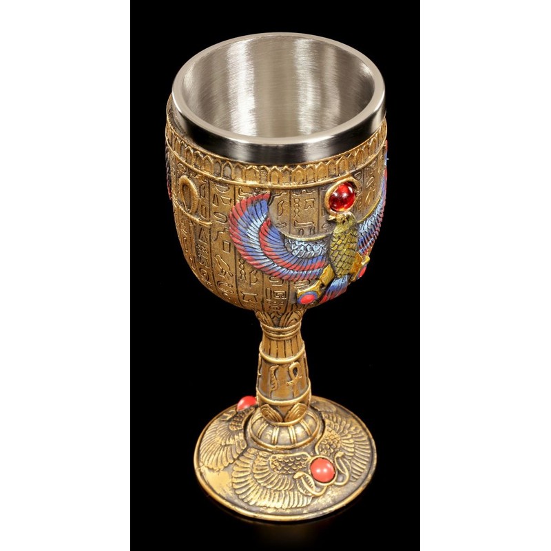 Goblet with Egyptian God Horus Fantasy Decorative Figure
