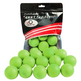 Golf Foam Plastic Practice Ball 12 24 Pack Set Colored Indoor Outdoor Training Exercise Soft Ball High Density Men Women Kids (Green Color 12Pack)