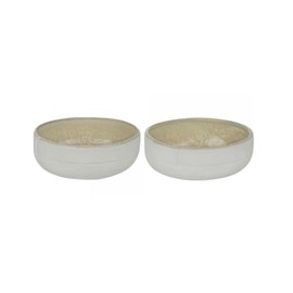 Mette Ditmer Sand Grain Bowl, Large, Pack of 2, Diameter 13.5 x Height 5 cm, Straw [Set]