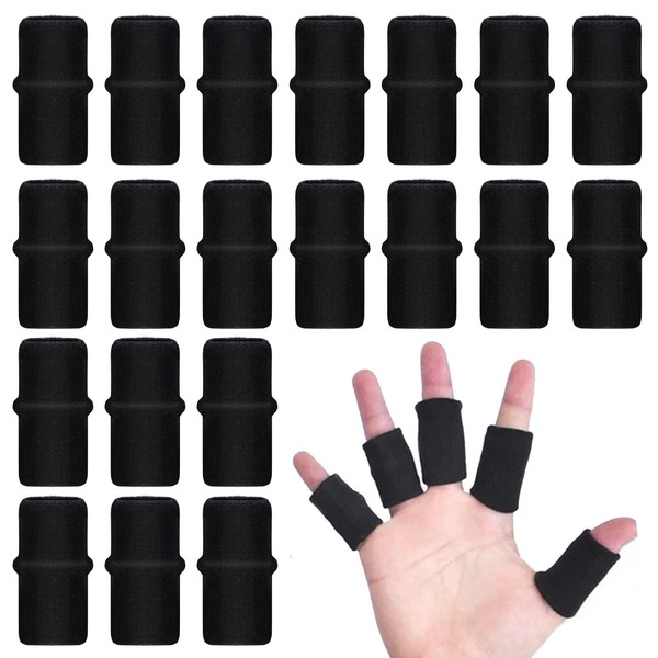 AYNKH 20-piece finger cover, elastic thumb cover and breathable support strap are used to relieve finger pain and prevent injuries and arthritis compression
