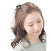 VingTAINE H7801-BK- Hair Claw Black and White Flower Hair Clip,
