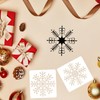 Qpout Pack of 9 snowflake stencils, large, 7.8 x 7.8