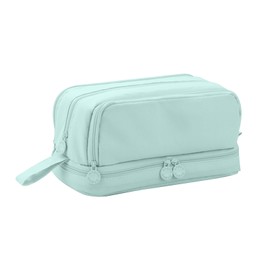 Cute Pencil Pouch Large Capacity Pencil Case  and Easy to Clean Stationery Zipper Pocket with Easy Grip Handle Perfect for School Home   Storage Multilayer Pocket Office Organizer Gift for Arti