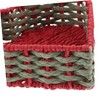 LABRIMP Handcrafted Heart Shape Woven Rattan Storage Basket Snack Fruit