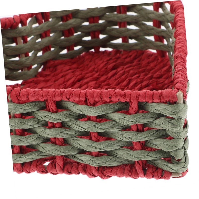 LABRIMP Handcrafted Heart Shape Woven Rattan Storage Basket Snack Fruit