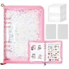 Janzone Sealing Notebook, Storage Binder, Star Pattern, Transparent, A5 (20