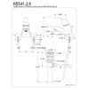 Kingston Brass KB542 Chatham Center Set Bathroom Faucet with Pop-Up,