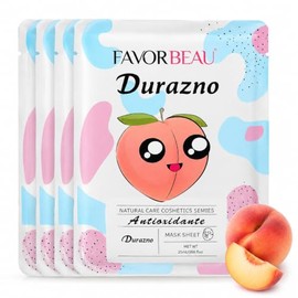 Mascarillas Faciales de Tela con Extracto de Durazno 25 ml