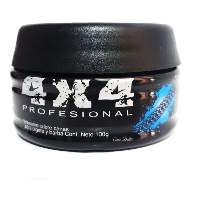 Balsamo Negro Cubre Canas Bigote Barba 4x4 100gr Suave