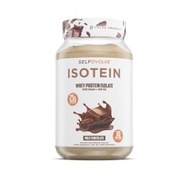 SELFe Isotein Isolate Protein Powder Supplement by SelfEvolve - 25g whey Protein Isolate, 0g of Added Sugar, 1g of Fat (Milk Chocolate, 2lb)