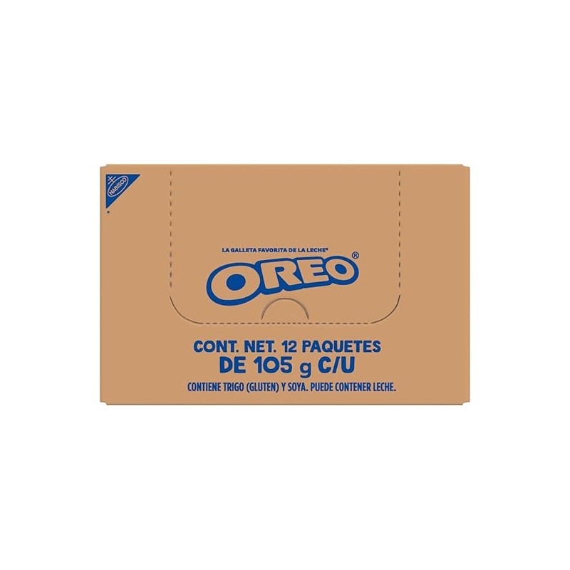 Oreo Galletas Sabor Vainilla con Relleno Sabor Vainilla, 12 Paquetes