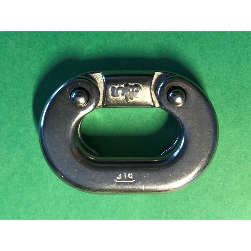 Stainless Steel 316 Chain Connecting Link 5/16" (8mm) Marine Grade