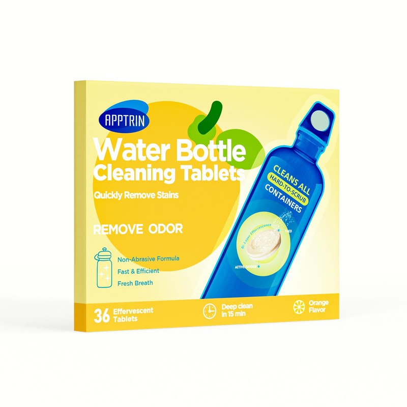 apptrin Water Bottle Cleaning Tablets, 36 Pack Bottle Clean Tablet